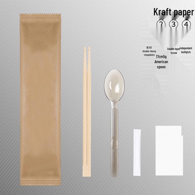 Disposable Wooden Takeout Cutlery Set