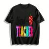 Blessed Teacher Print Casual Tee For Women Back To School Gift Pure Cotton T-shirt