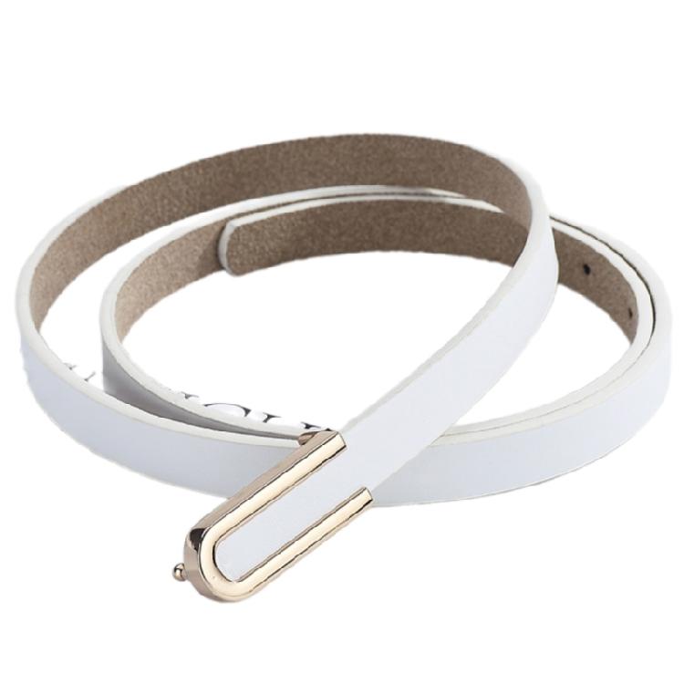 Trendy Waist Belt U Shaped Metal Buckle Thin Belt Waist Cincher for Women Enhances Any Outfit