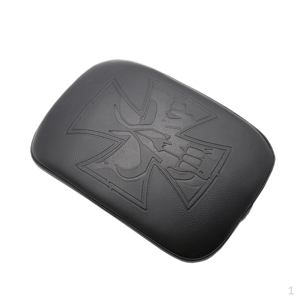 Saddle Seat Motorbike Suction Cup Pillion Passenger Pad Flat Cushion for Bobber Chopper 8 Suction Cup