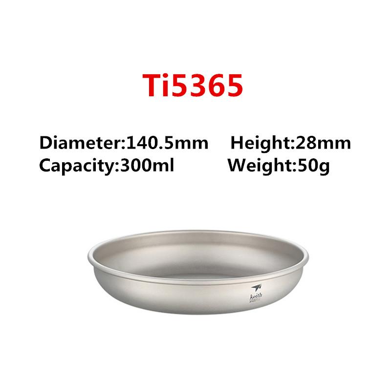 Keith Titanplatten Lebensmittelbehälter Outdoor Reise Camping Geschirr Titan Schale Dessert Steak Salat Snack Kuchen Obstschale