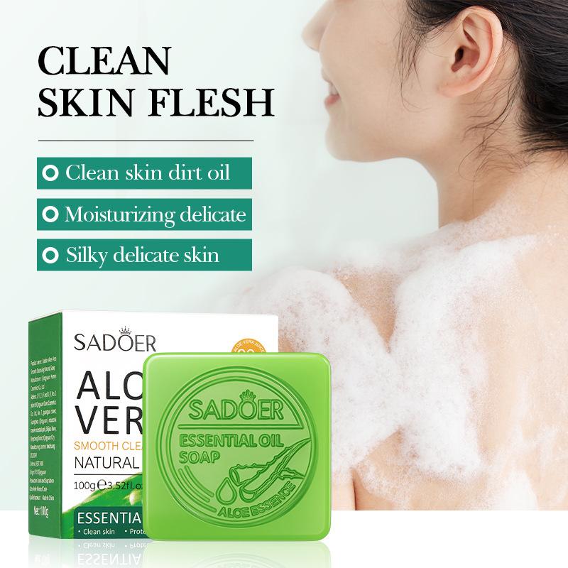 Bio mýdlo z aloe vera s esenciálními oleji - Hloubkově čistící, hydratační a regulující mastnotu pro obličej a ruce. Přírodní a bohatá pěna pro všechny typy pleti.