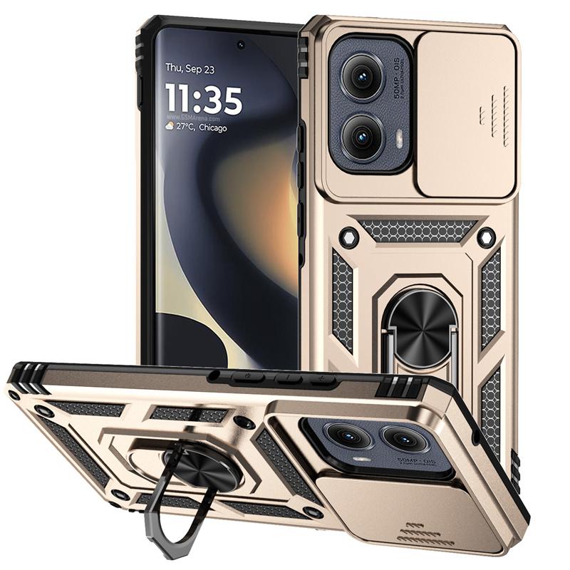 Funda For Motorola G 5G 2024 Case Car Magnetic Holder Ring Armor Shockproof Coque For Moto G5G 2024 Camera Protection Back Cover