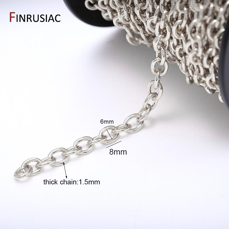 

14K Real Gold Plated Brass Metal Thick 1.5mm Round Cuban Chain For Jewelry Making DIY Necklace Bracelet Chains Findings Length 50cm