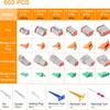 603Pcs Multi-Use Wedge Lock Removal Tool For DT Series Electrical Connector Kit