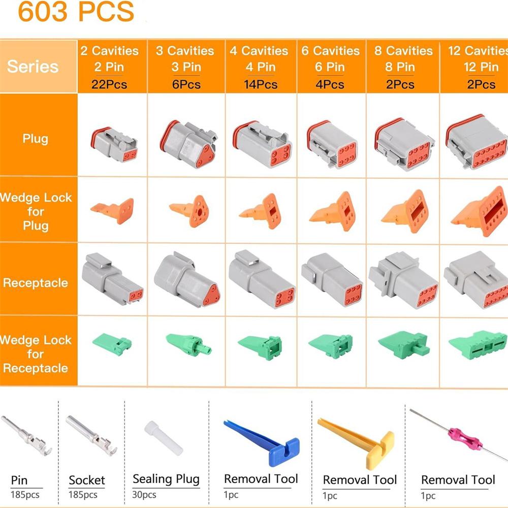 DT Connector Kit with Tool for Automotive Use