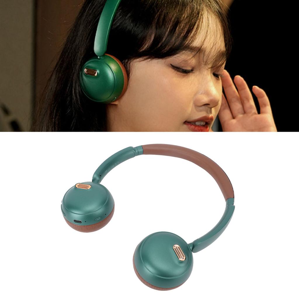 Retro   5.4 Headphones Over Ear Wireless Headset Noise Cancelling Lossless Sound Lightweight Comfortable for Travel Home Matte Texture