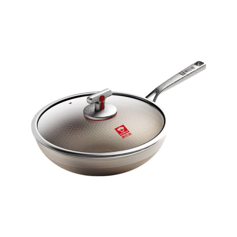 Kangbache Top Chef 32cm Titanium Honeycomb Non-Stick Wok