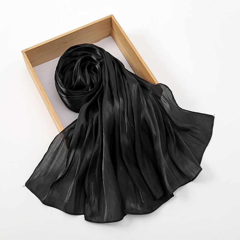 Premium Shimmer Silk Satin Hijab Scarf Women Luxury Solid Color Plain Hijab Shiny Shawl Silk Feeling Stain Wraps Shiny Stoles