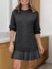 2025 Autumn/Winter Bestseller Women's Knitted Solid Sweater & Short Skirt Set