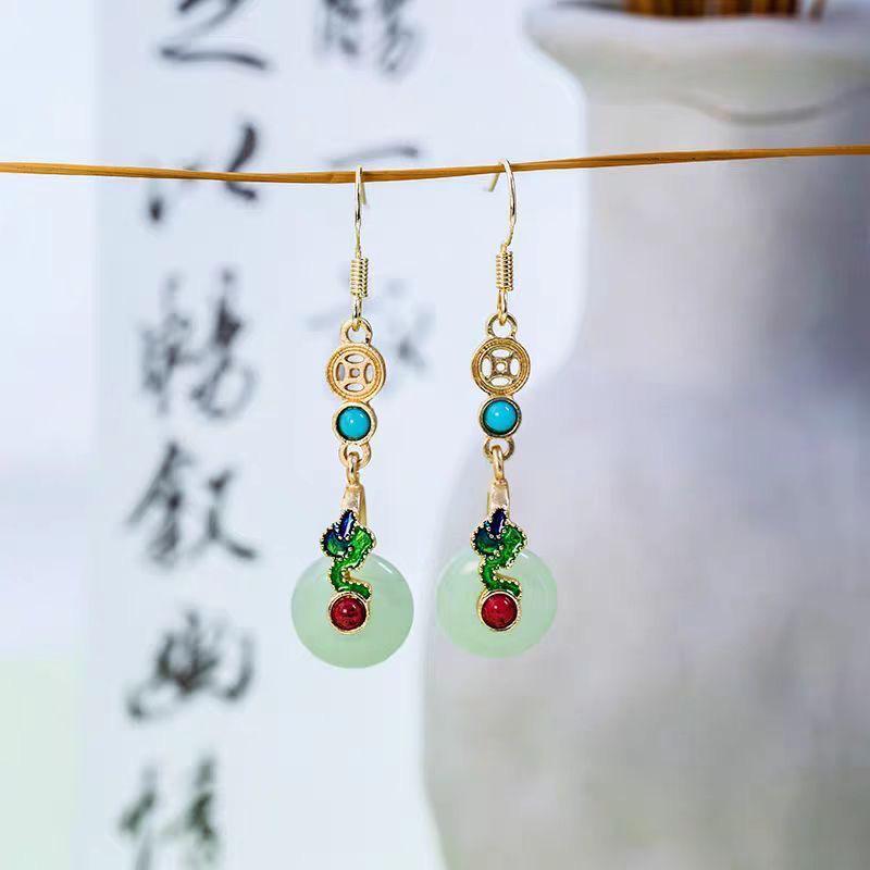 Bohemian Long Tassel Earrings: Chinese Style Ethnic Vacation Accessories for Women