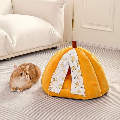Cat Cave Warm Non-Slip Calming Nest Covered Cat Bed Cute Pet Nest For Calming Sleeping Winter Kitten Small Dog Pet Indoor Home