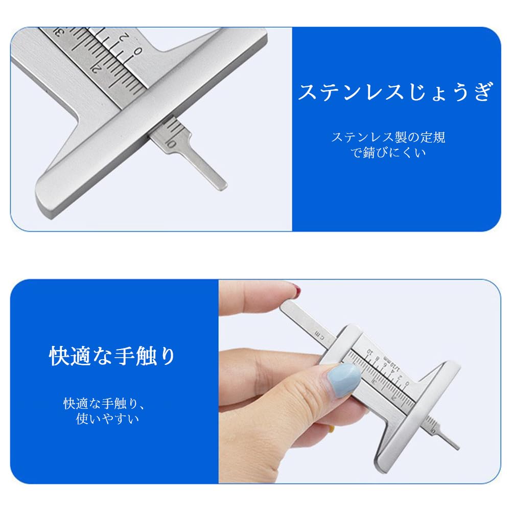 HAUUFENN Tire Groove Gauge 0-50mm Stainless Steel Tire Gauge Air Gauge Car Tire Pressure Gauge Pallet Measurement