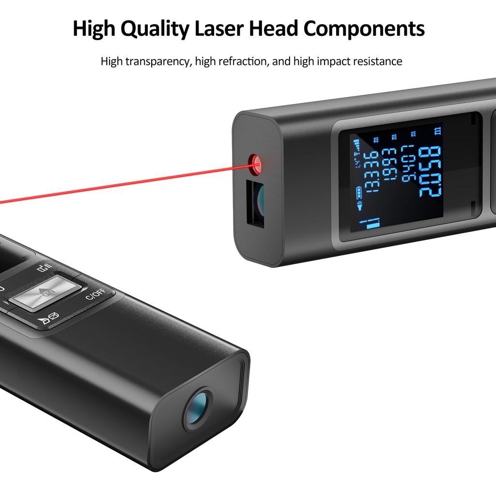 40M/60M/80M Smart Laser Rangefinder Digital Mini Distance Measuring Meter Portable USB Charging Electronic Space Measurement Dev