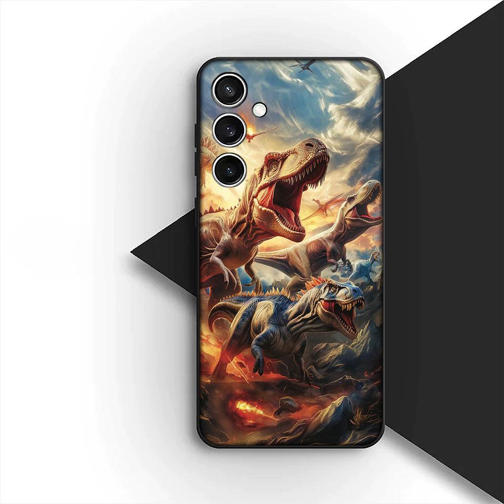 Phone Cover for Samsung Galaxy S22 S21 S20 FE Ultra Plus A07 A17 A15 A16 A25 A57 A37 Soft Silicone Case Wallpaper Dinosaurs
