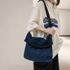 Denim Çanta Büyük Kapasiteli Omuz Çantası Kadın Crossbody Çanta Düz Renk Messenger Çanta