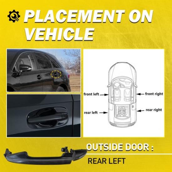 For 2009-2014 Door Handle Toyota Venza Rear Left Driver 2010 2011 2012 2013 USA