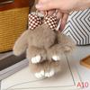 Mini Rabbit Hair Bow Pendant Bag Strap Car Key Chain Cute Bunny Couple Pendant Cute Keychain Key Chains