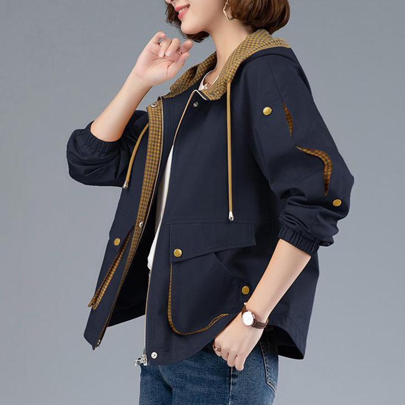 Coat for Women Winter Thickened Casual Oversize Double Layer Windbreaker Waterproof Hooded Jacket