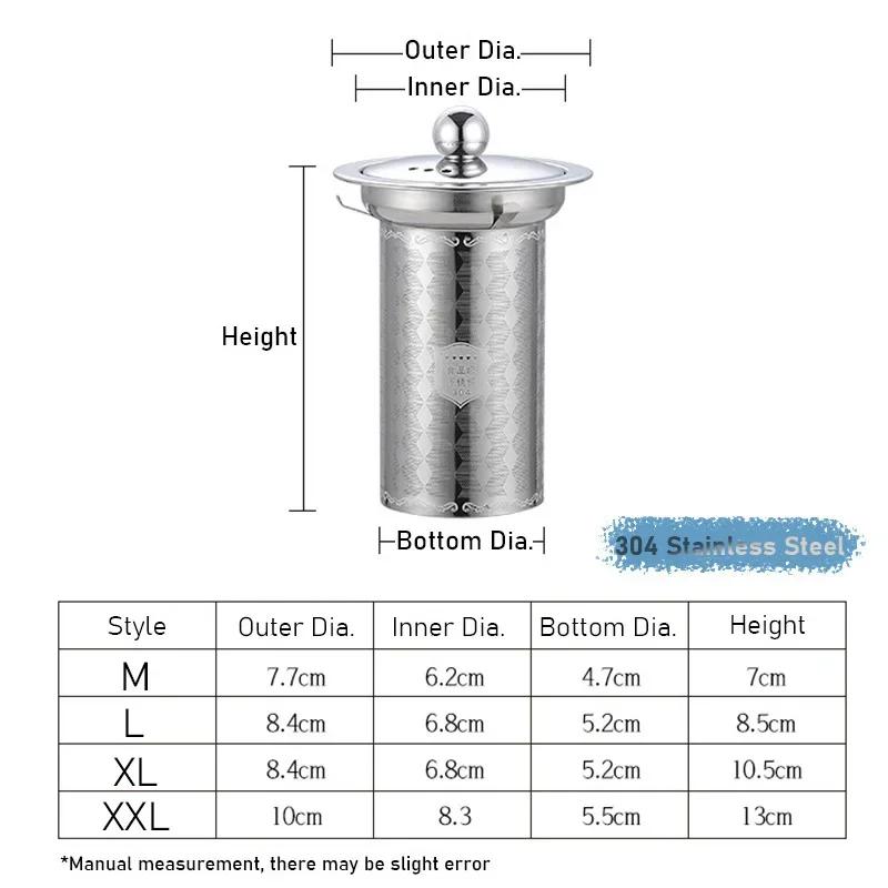 New Reusable Stainless Steel Tea Strainer Mesh Infuser Basket Loose Tea Leaf Infusers Herb Filter for Mug Teapot Teaware S/M/L