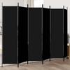 Vidaxl 6-Panel Room Divider, Black, 300X200 Cm, Fabric