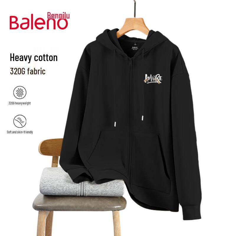 Baleno Men's JPB Graffiti Print Hooded Zip-Up Sweatshirt