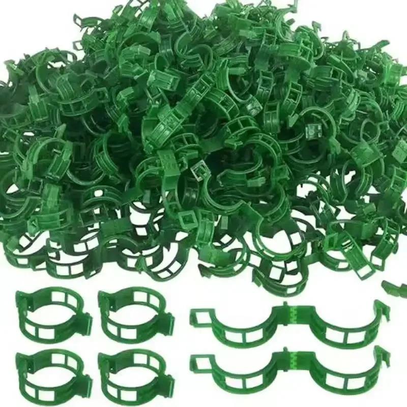 50-300Pcs Plant Support Clips Fixture Plastic Garden Plants Stalks Holder Strapping Clip For Climbing Plants Tomato Grape