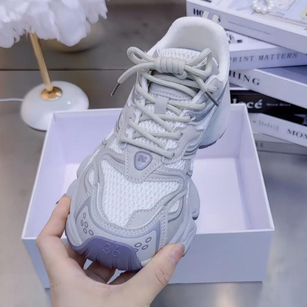 Casual sports shoes 2025 spring and summer new style dad shoes women's fashionable versatile mesh breathable thick soled shoes