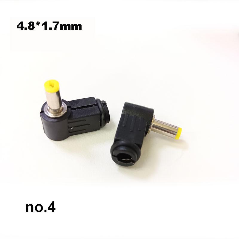 5pcs DC Male Power Plug Jack 3.5x1.35mm 4.0x1.7 4.8mm 5.5mm*2.1mm 2.5x0.7mm 2.5mm right angel connector cable Socket 2.5*0.7 solder