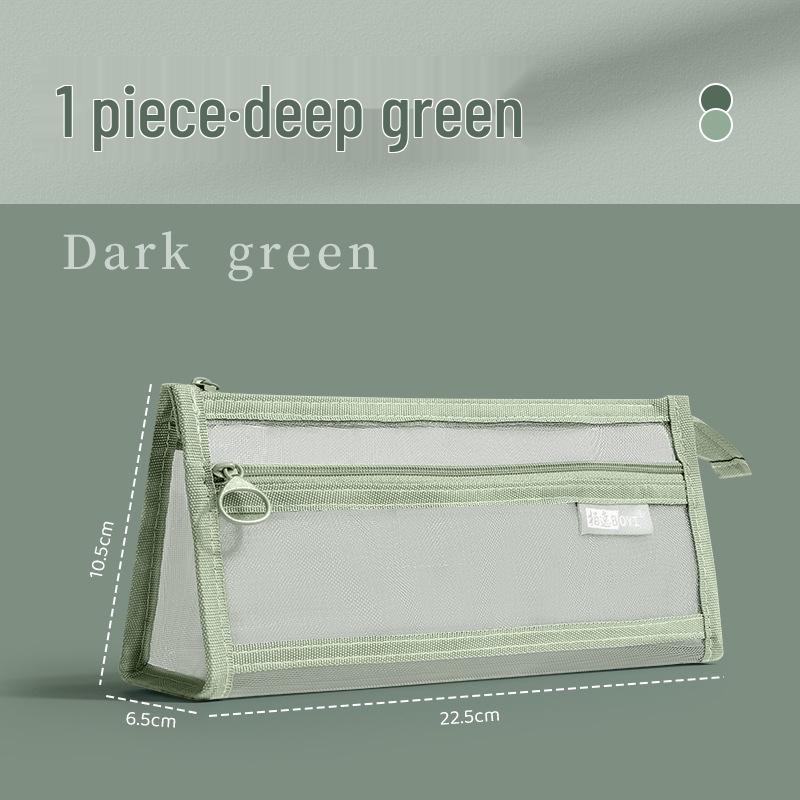High-Capacity Transparent Mesh Pencil Case - Durable, Elegant & Ideal for Students