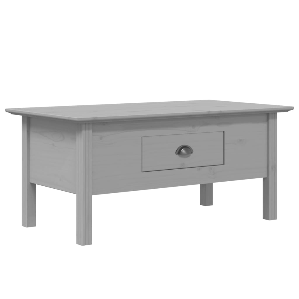  BODO Coffee Table, Grey, 100x55x46 Cm, Solid Pine Wood