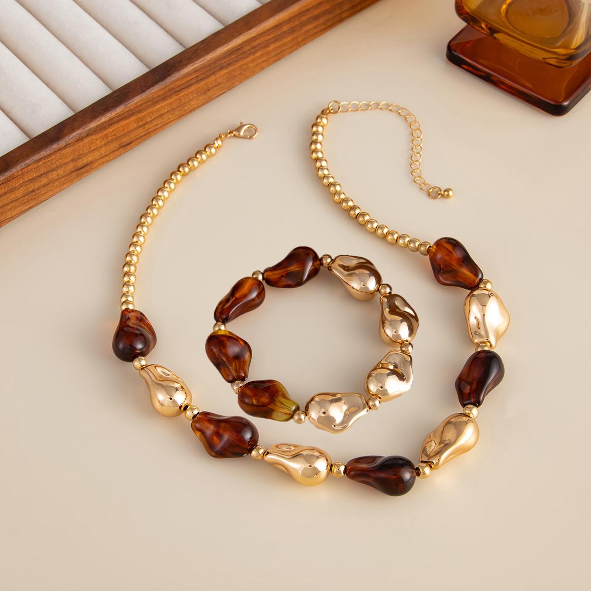 

Винтажное богемное колье-чокер из акриловой смолы, браслет, женское креативное украшение для вечеринки, аксессуар