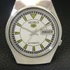 JAPAN VINTAGE SEIKO 5 AUTOMATIC 7009A MENS WHITE COLOR DIAL WATCH A702098-5 R208-a702098