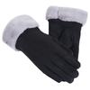 Autumn and Winter Warm Riding Ladies Deerskin Velvet Gloves Cute Korean Fashion Outdoor Velvet Padded Touch Screen Gloves.