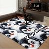 1PC Custom Name Penguin Parade Theme Floor Mat Ideal for Living Room, Game Rooms, Office, Bedroom, Floor Mat Playful Design