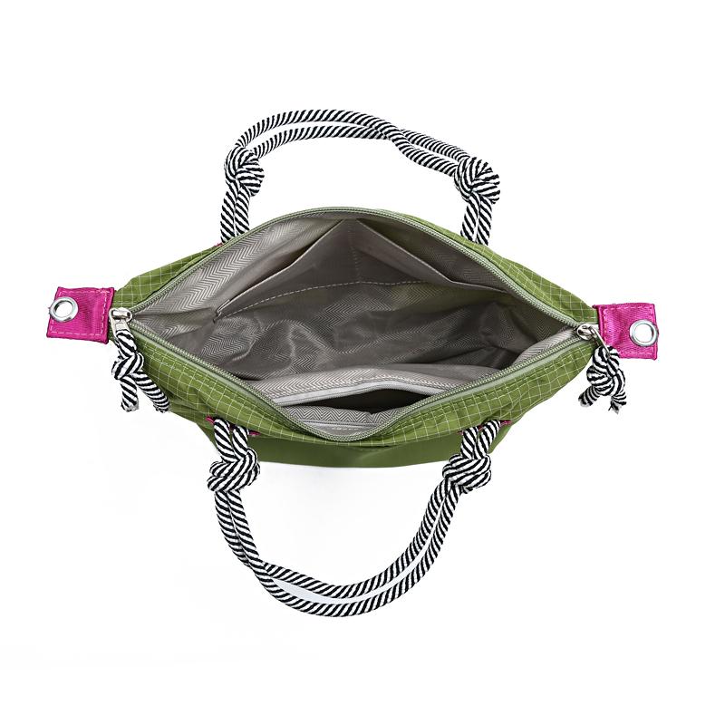 Wasserdichte Nylon-Tragetasche für Damen, große Kapazität, Umhänge-Crossbody-Handtasche mit Reißverschluss