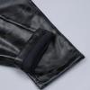 Men Slim Fit Korean Style Pu Leather Motorcycle Casual Long Pants