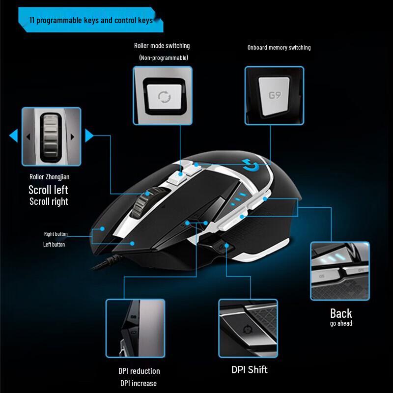Logitech G502 HERO Wired Gaming Mouse