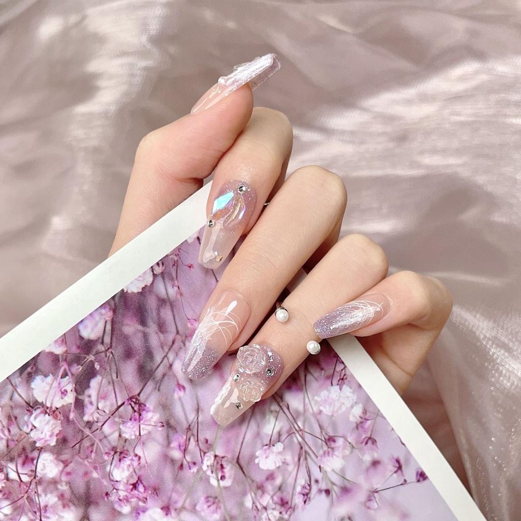 Shimmering Handcrafted Nail Art Xs-l Sizes Star Pattern