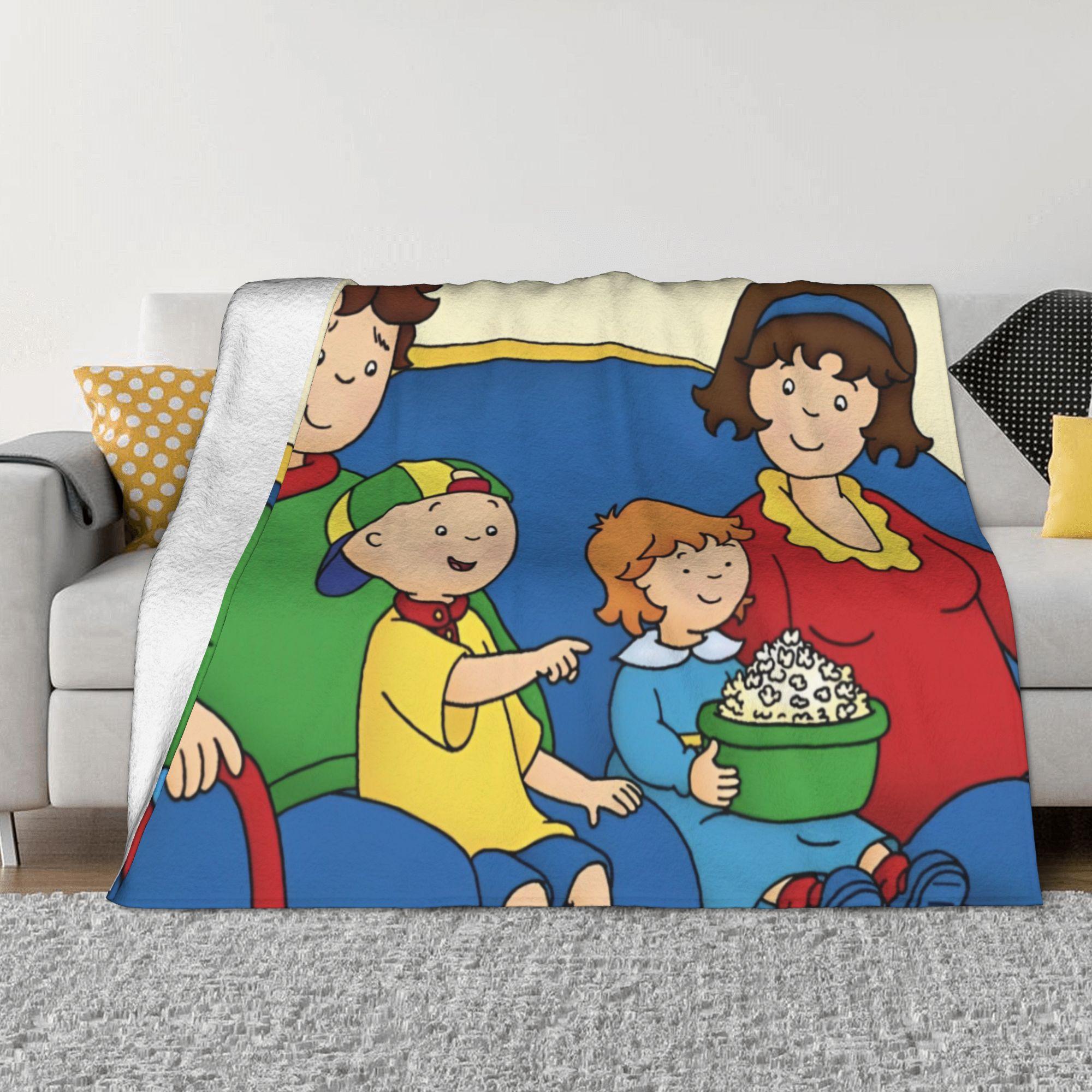 

Caillou Animation Cartoon Blankets Flannel Anime Family Watch TV Warm Throw Blanket for Bedroom Sofa Bed Rug 200x150cm 80x60in