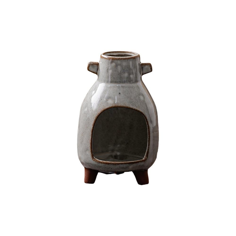 Retro Sacred Wood Sage Burner Ceramic Censer Holder Aromatherapy Cup  Aromatherapy Sessions Style B