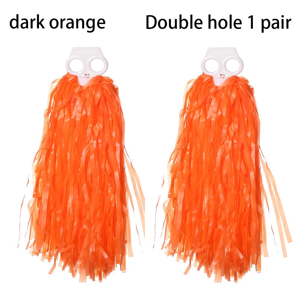 1pair 2 styles Fancy Double hole handle Cheerleader pompoms Cheerleading Cheering Ball Club Sport Supplies Dance Party Decorator