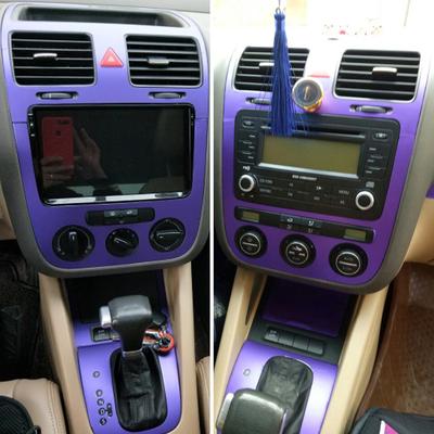 For VW Golf 5 GTI MK5 4 Doors Interior Central Control Panel Door Handle Carbon Fiber Stickers Decals Car Styling Accessorie