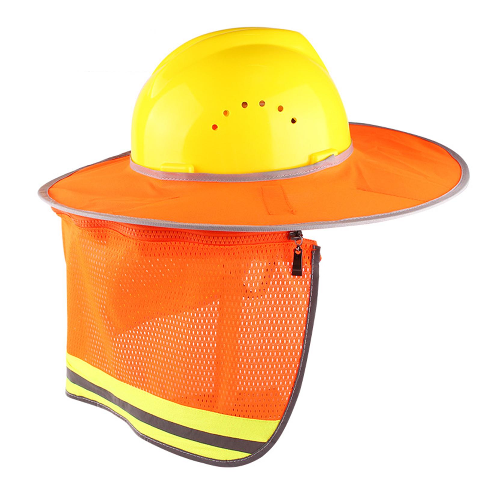 

Neck Shield with Secure-Fit Fasteners Fits Standard Brim Safety Helmets Sun Shade High Visibility Sun Visor for Summer B