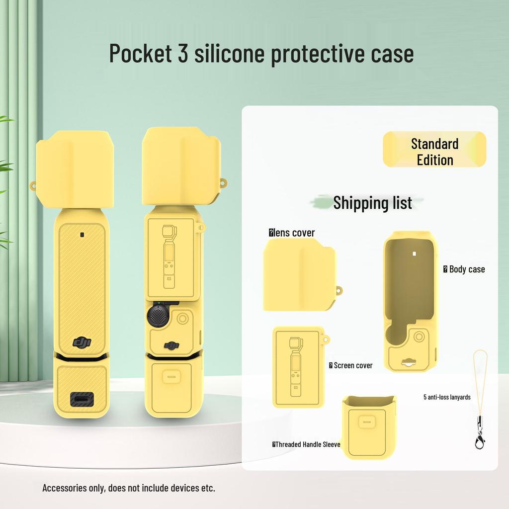 DJI Osmo Pocket 3 Silicone Protective Case for Gimbal and Camera Lens