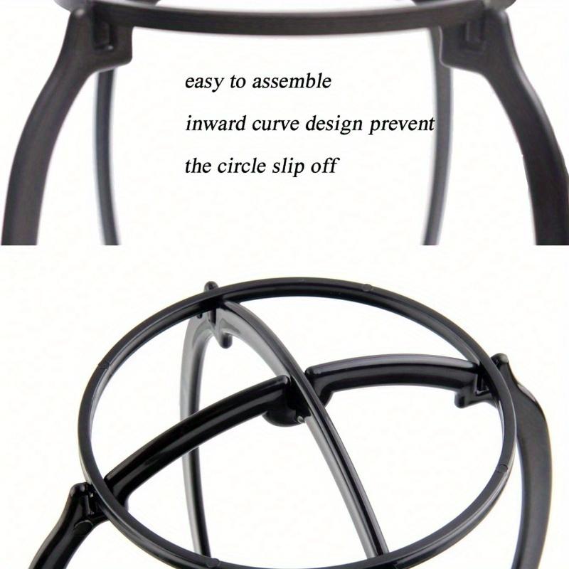 Collapsible Wig Stand for Women, Portable Wig Holder for Styling and Travel, 13.8 Inch Wig Display Head for Multiple Wigs