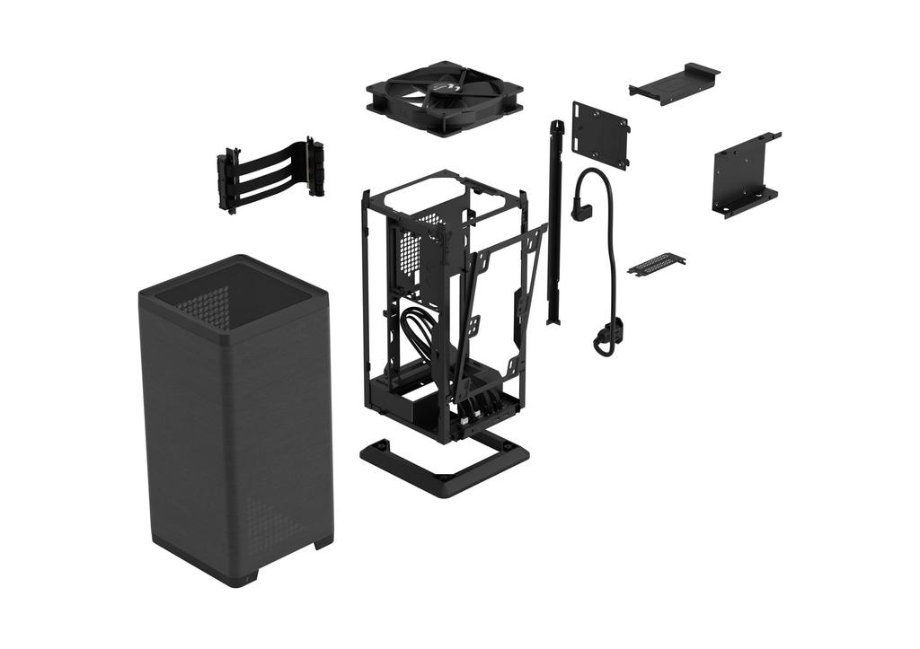 Fractal Design Mood Black Fabric Exterior Ultra Space Saving Size Mini Tower PC Case Black CS8228 Mini-ITX FD-C-MOD1N-02