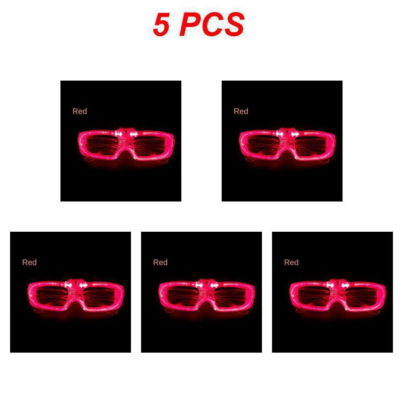 Glow In the Dark LED Eyeglasses Neon Colors Blinds Lampshade Glasses Christmas Birthday Neon Party Mardi Gras Props