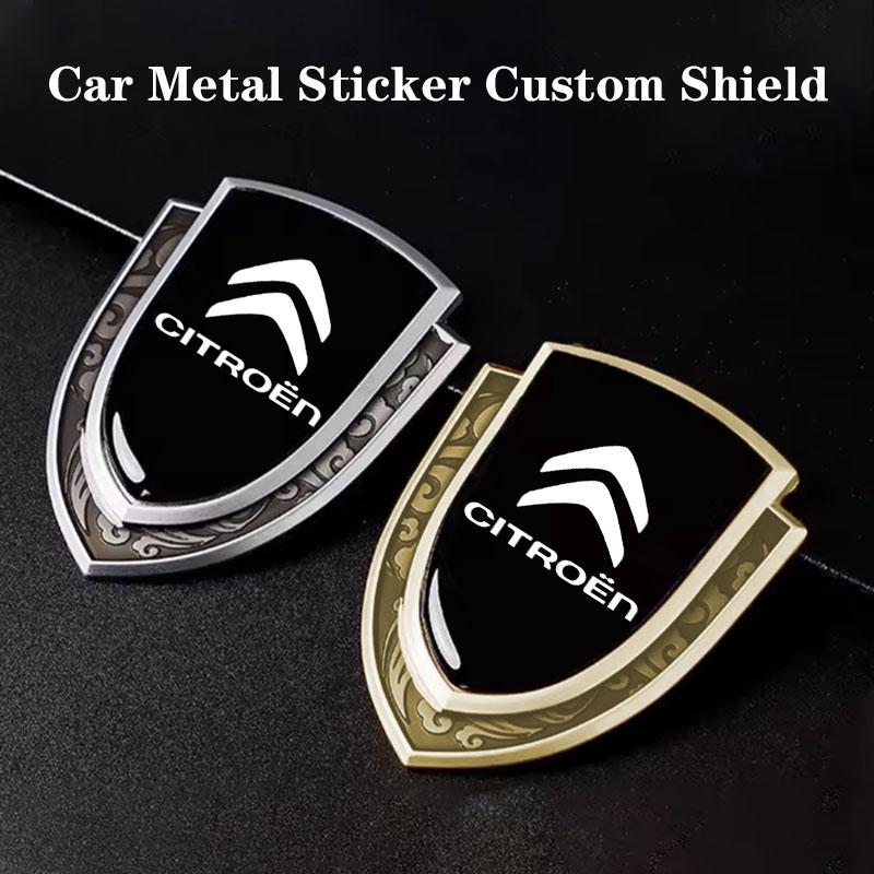 3D Metal Car Side Fender Trunk Body Emblem Badge Sticker For Citroen C1 C2 C4 C5 C3 C4L C8 Berlingo Xsara Picasso Accessories