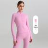 Cardigan Corto da Donna a Manica Lunga con Collo Alto e Vestibilità Slim - Perfetto per Yoga Autunnale, Corsa e Fitness